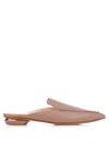 Nicholas Kirkwood Beya Point-toe Grained-leather Backless Loafers In Lilac Pink