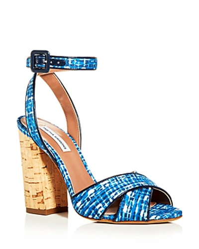 Tabitha Simmons Women's Connie Ankle Strap High Block-heel Sandals In Blue
