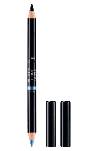 Dior Show In & Out Eyeliner Waterproof Double-ended Pencil & Kohl, Limited Edition In 001 Black/blue