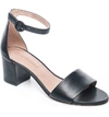 Bernardo Belinda Ankle Strap Sandal In Black Leather