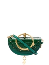 Chloé Chloe Small Nile Embossed Minaudiere In Woodsy Green