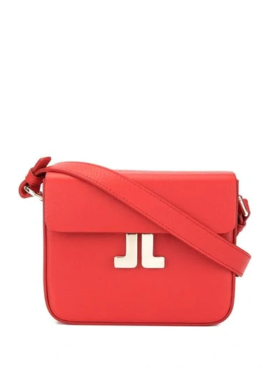Lanvin Logo Plaque Shoulder Bag In Red
