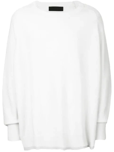 Haider Ackermann Oversized Ribbed Sweater In White