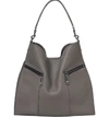 Botkier Trigger Pebbled Leather Hobo In Winter Grey