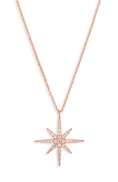 Apm Monaco Meteorites Rose Pendant Necklace In Rose Gold
