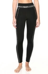 Adam Selman Racer Sparkle Leggings In Black/ Crystal