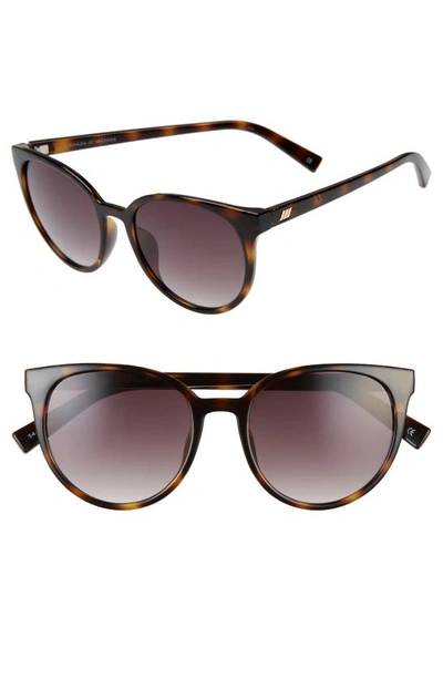 Le Specs Armada 54mm Cat Eye Sunglasses In Tortoise/ Khaki Gradient