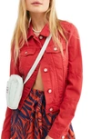 Free People Rumors Denim Jacket In Red