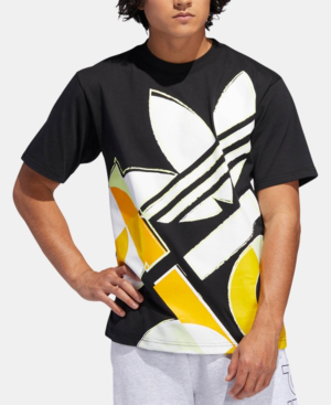 black and yellow adidas t shirt