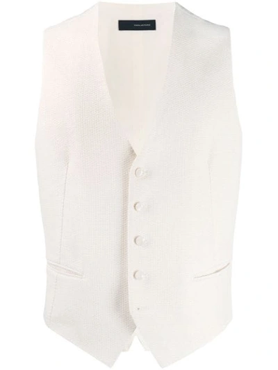 Tagliatore Knitted Waistcoat In White