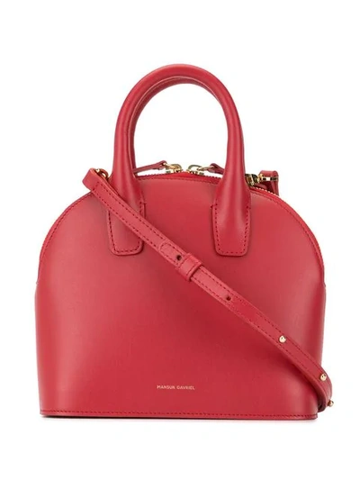 Mansur Gavriel Mini Top Handle Bag In Red