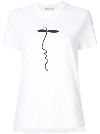 Nehera Galanda Face Print T-shirt - White