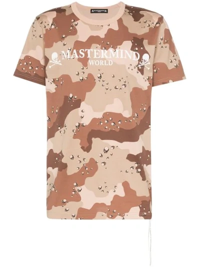 Mastermind Japan Mastermind World Camouflage Print T-shirt - Brown