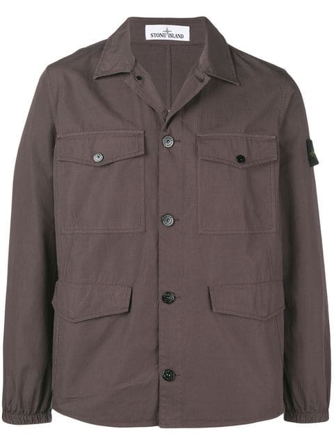 Stone Island Shirt Jacket In V0063 Grey | ModeSens