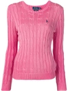 Polo Ralph Lauren Cable Knit Jumper - Pink