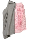 Comme Des Garçons Asymmetric Panelled Mini Skirt In Pink