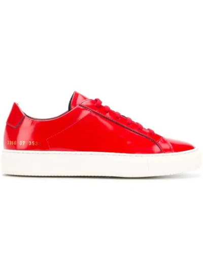 Common Projects Achilles Premium Low Sneakers In Red