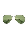 Ray Ban Original 58mm Aviator Sunglasses In Gold Green
