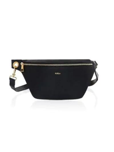 Furla Extra Large Isola Leather Belt Bag In Onyx | ModeSens