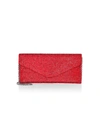 Judith Leiber Envelope Red Crystal Chain Clutch