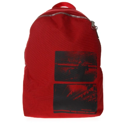 Calvin Klein Andy Warhol Red Nylon Backpack In Red/white/back | ModeSens