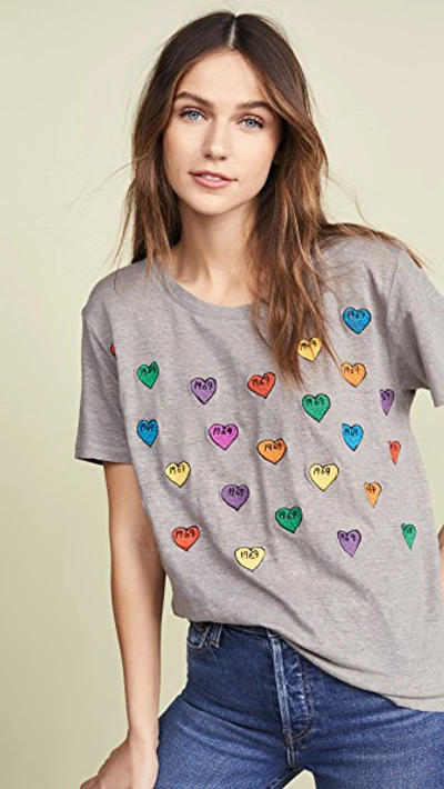 Banner Day 1969 Hearts Tee In Charcoal