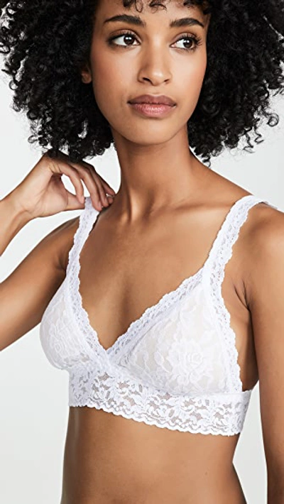 Hanky Panky Signature Lace Padded Crossover Bralette In White