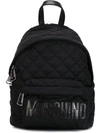 Moschino Gesteppter Rucksack - Schwarz In Black