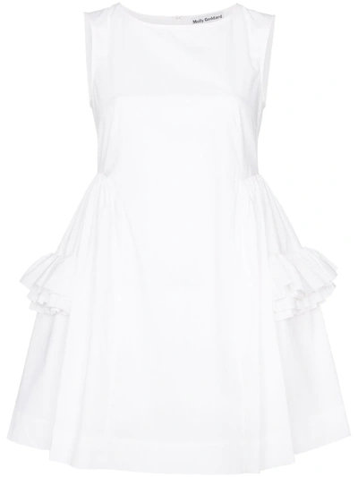 Molly Goddard Izzy Ruffled Mini-dress In White