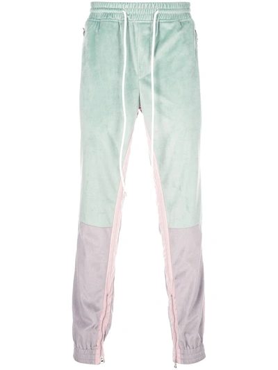 God's Masterful Children Velvet Retro Trousers In Green