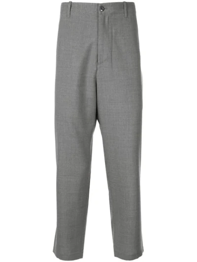 Oamc Cropped Trousers In Grey