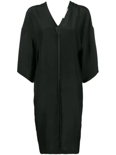 A.f.vandevorst V-neck Silk Dress - Black