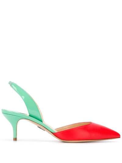 Paul Andrew Colour-block Pumps In Red