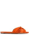 Michel Vivien Strappy Flat Slides - Orange