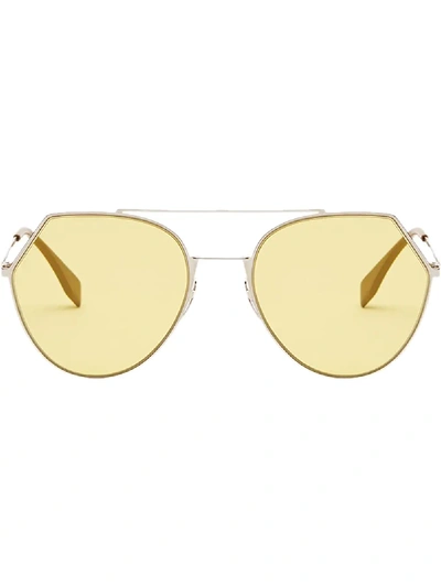 Fendi Eyewear 'eyeline' Sonnenbrille - Silber In Silver