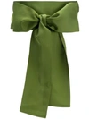 Sara Roka Bow Detail Belt In Green