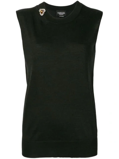 Calvin Klein 205w39nyc Jewel Detailed Vest Top - Black