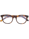 Saint Laurent Eyewear Horn Rim Frame Glasses - Brown