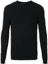 Giorgio Armani Croc Jacquard Jumper In Black