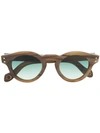 Monocle Eyewear Round Frame Sunglasses In Brown