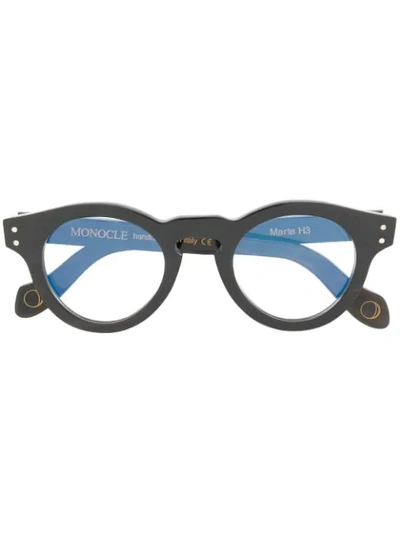 Monocle Eyewear Round Frame Glasses In Brown