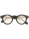 Monocle Eyewear Round Frame Sunglasses In Black