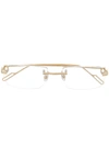 Cartier Para Ótica Ventura Frameless Rectangular Glasses In Gold