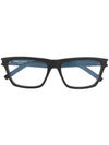 Saint Laurent Rectangle Frame Glasses In Black