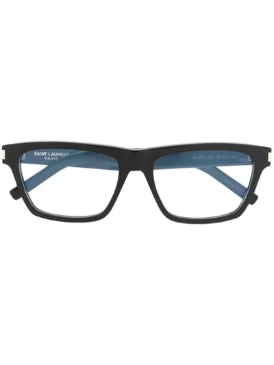 Saint Laurent Rectangle Frame Glasses In Black