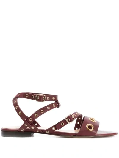 Tila March Monica Flat Sandals In Red