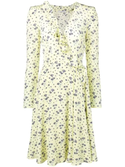 Ermanno Scervino Floral Print Dress In Yellow