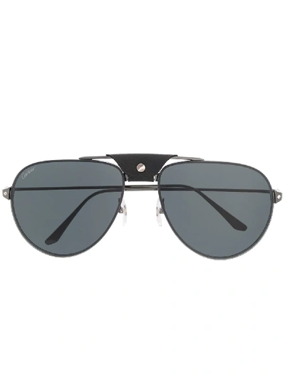 Cartier Para Ótica Ventura Aviator Sunglasses In Black