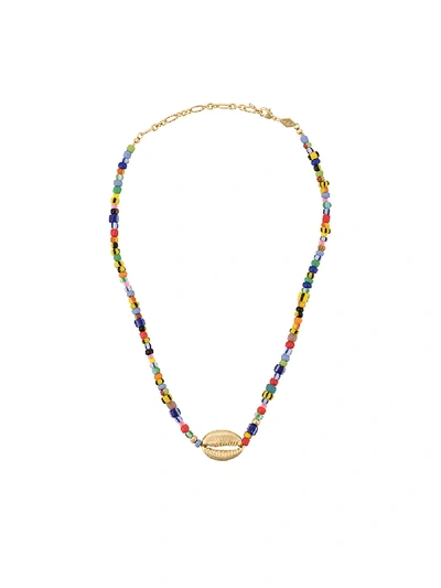 Anni Lu Alaia Cowry Shell Necklace In Multicolour