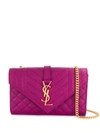 Saint Laurent Small Envelope Crossbody Bag - Purple